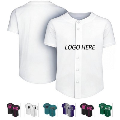 Custom Full-Button Baseball Jersey